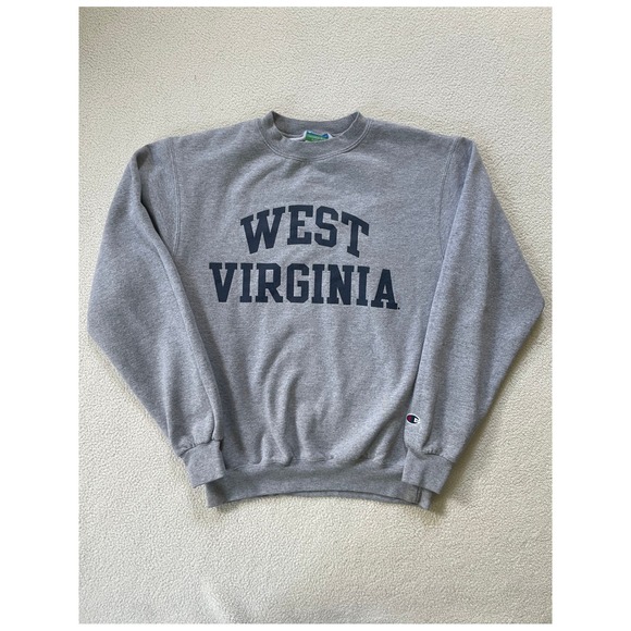 Champion Other - Champion Mens Small Sweatshirt Gray West Virginia Eco Fleece Crewneck Pullover